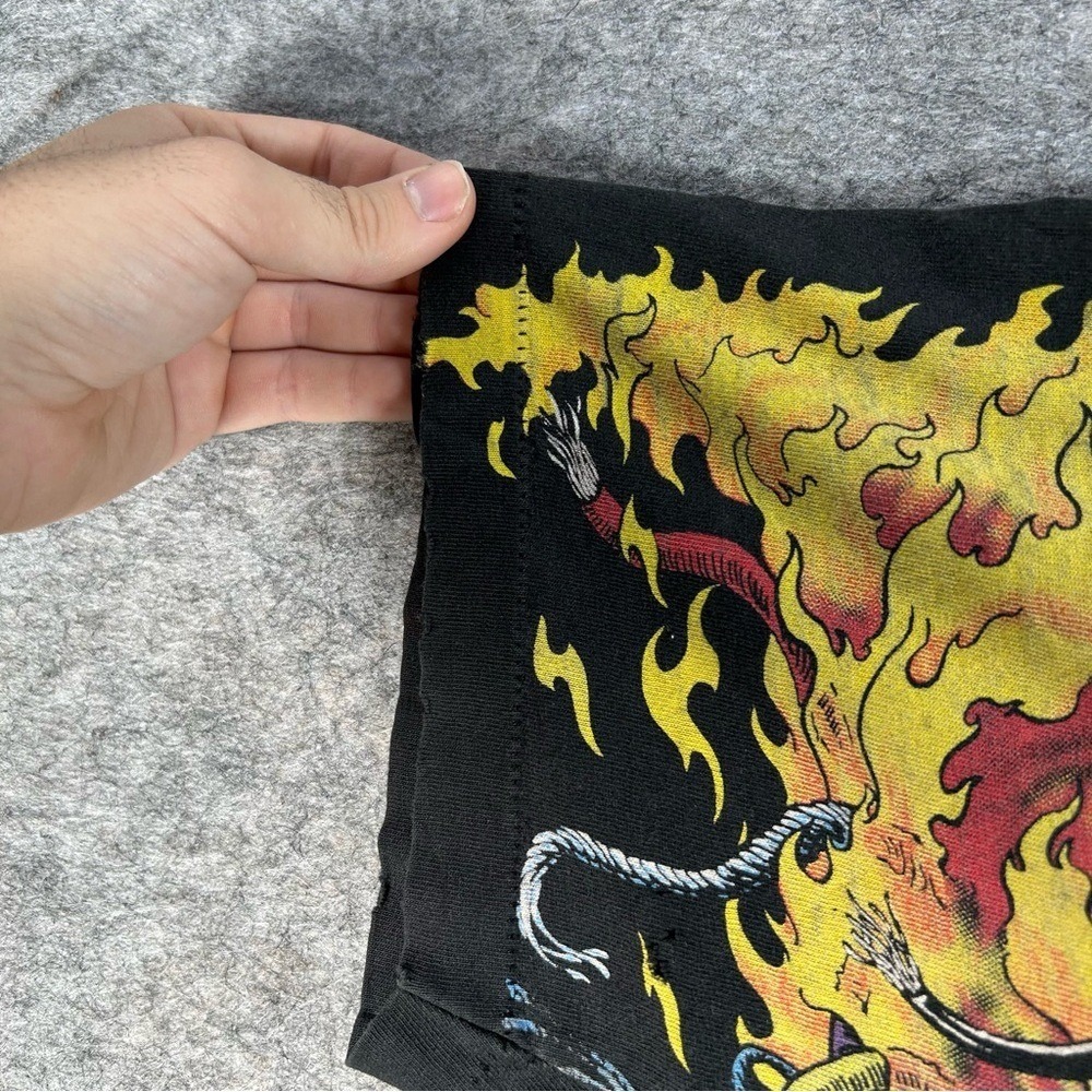Vintage Liquid Blue Shirt Mens XL Black 90s Overload Rare Wolverine X-Men AOP - Picture 7 of 12